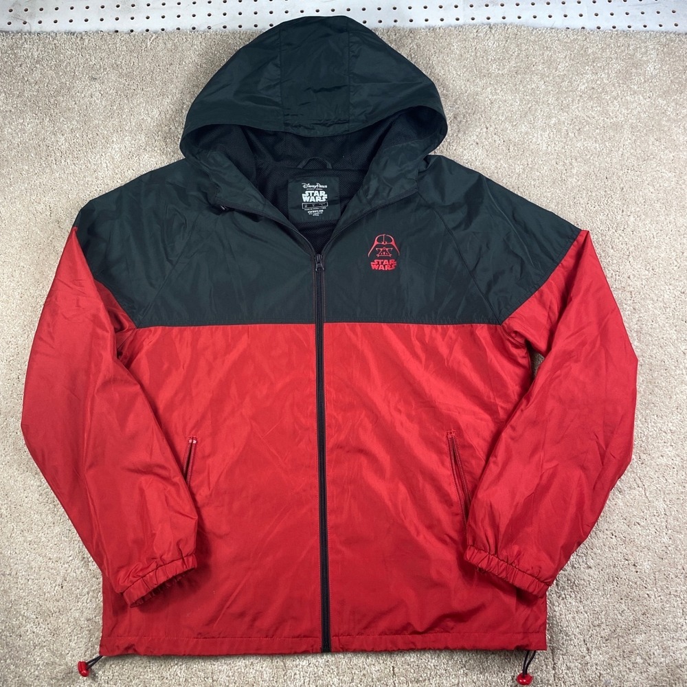 Disney Parks Star Wars Darth Vader Red‎ Black Colorblock Windbreaker Jacket